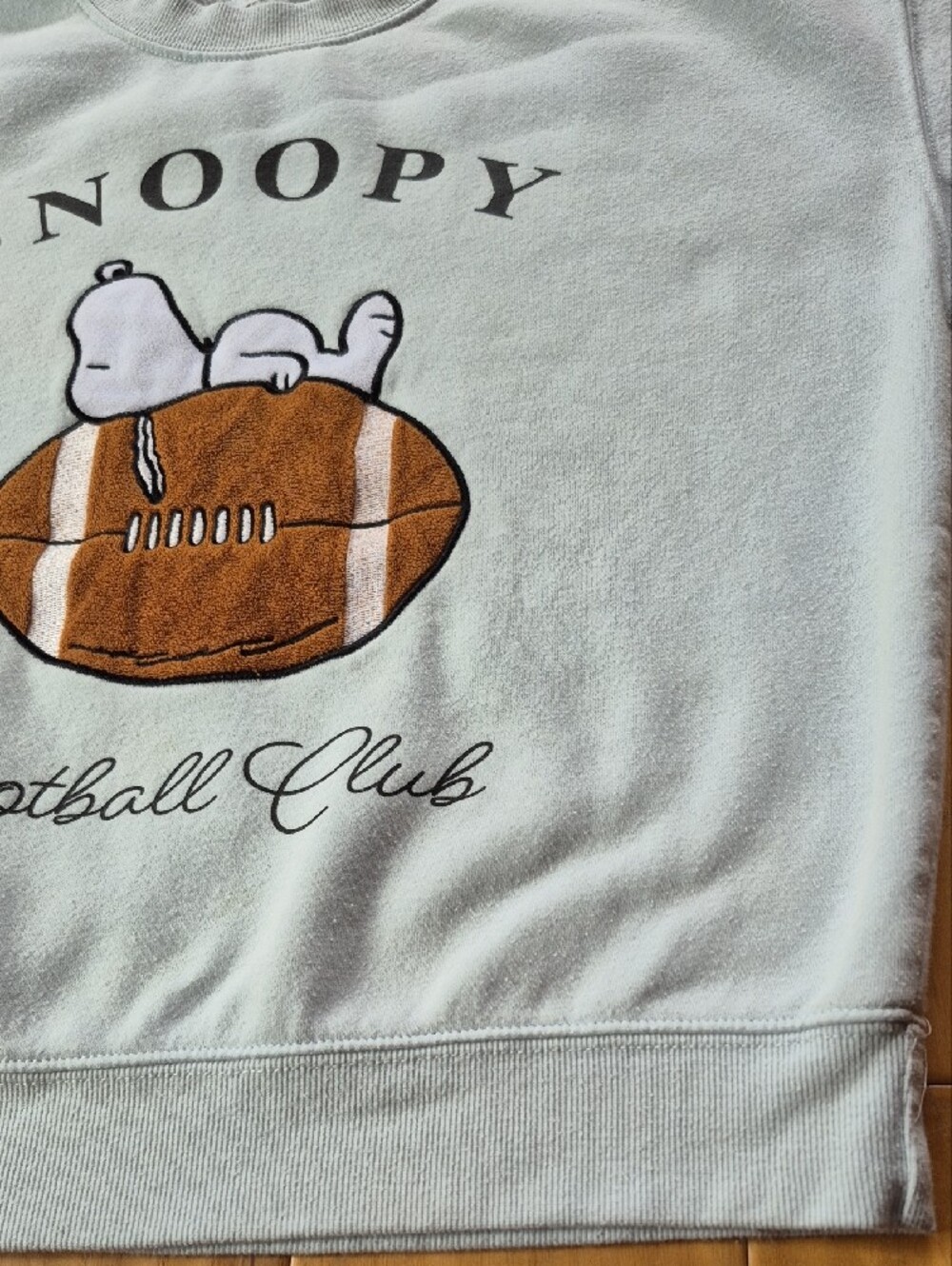 Snoopy Football Club Light Blue Crewneck Sweatshirt - Picture 14 of 16